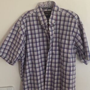Wrangler Blue and White Plaid Casual Shirt George straight